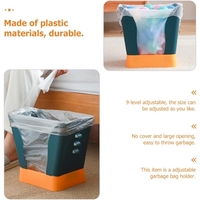 Cos de Gunoi Extensibil, Flippy, din Plastic, Reglabil, Pliabil, Versatil, pentru Bucatarie, Baie sau Birou, Cos Universal, 21x25x17 cm, Albastru Galben