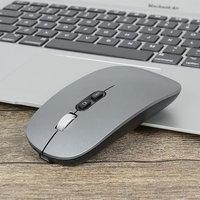 Mouse Wireless Reincarcabil, Vafy, Compatibil Windows/macOS, Bluetooth 5.1 + 2.4GHz, Silentios, DPI 800/1200/1600, Gri Inchis