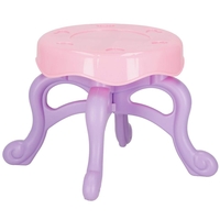 Masa toaleta pentru copii, cu taburet, 19 accesorii joaca, din plastic, 37x20x60 cm, roz