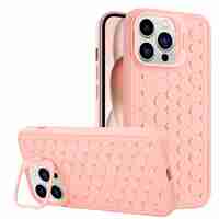 Husa de Protectie TPU, Vafy, pentru Apple iPhone 15 Pro Max, 3D Cube, cu Inel, Protectie Camera, Antisoc, Antizgariere, Antialunecare, Acoperire Completa, Roz
