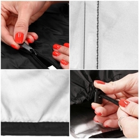 Husa protectie pentru umbrela de gradina, impermeabila, cu fermoar si snur reglabil, 205 cm, negru