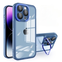 Husa protectie Vafy pentru Apple iPhone 12 Pro Electroplated cu suport pentru camera, 1.5 mm grosime, protectie camera, Albastru