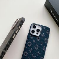 Carcasa Magnetica, Vafy, Compatibila Apple iPhone 16 Pro Max, din Fibra de Carbon, Litere Fosforescente, Portocaliu