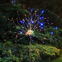 Lampa solara sub forma de artificii, 120 LED-uri, multicolor, Vafy