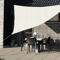 Copertina prelata de soare, triunghiulara, impermeabila, cu protectie UV, 300x300x300 cm, bej