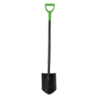 Lopata gradina cu lama ascutita, coada din fibra de sticla 120 cm, maner tip D, negru si verde
