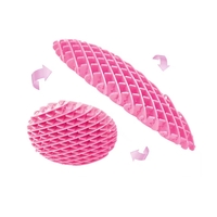 Jucarie Worm Fidget de Decompresie, Flippy, Anti Stres, Dimensiune Compacta 10 cm, Dimensiune Extinsa 24.5 cm, Roz