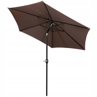 Umbrela terasa gradina, cu manivela si inclinare, GU23, diametru 260cm, maro