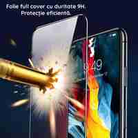 Folie Sticla Securizata Flippy compatibil cu Oppo Reno 7 Lite 5G, Full Glue Negru