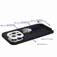 Husa Armor Design cu Stand pentru Samsung Galaxy A03, Negru/Alb, Suport Auto Magnetic, Wireless Charge, Protectie Antisoc, Vafy