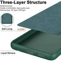 Husa de Protectie, Vafy, pentru Xiaomi Redmi 13T, Liquid Silicone, cu Microfibra pe Interior, Protectie Antisoc, Compatibil Incarcare Wireless, Verde