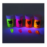 Vopsea pentru Fata si Corp, Flippy, cu Pigment Fosforescent UV, 15 ml, Rosu