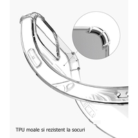 Husa de protectie Vafy, TPU, pentru Apple iPhone 15 Plus , Antisoc, Protectie colturi, Rezistenta la impact, Transparenta