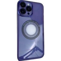 Husa protectie MagSafe TPU, Vafy, pentru iPhone 13 Pro, cu decupaj logo, cu Folie Sticla Camera, Mov