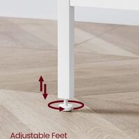 VASAGLE Noptiera cu sertar pentru dormitor, design scandinav, 35x35x70cm, alb
