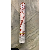 Tun Confetti, Flippy, Model Wedding Popper Inimi, 40 cm, Ambalaj din Carton, Eliberare prin Rasucire, Rosu