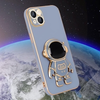 Husa de Protectie TPU 2in1, Vafy, pentru Apple iPhone 15 Plus, Astronaut cu Suport, Antisoc, Rezistenta la Impact, Protectie Camera, Albastru