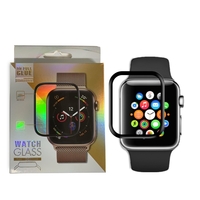 Folie Sticla pentru Apple Watch Series 2/3 38 mm adeziv pe margine Negru
