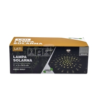 Lampa solara de gradina, pentru iluminare alee, cu proiectie pe sol, 11x9x39cm