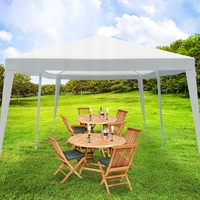 Cort pavilion de gradina, 600x300 cm, impermeabil cu rezistenta UV, alb