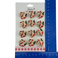 Set 12 Brose Martisor Primavara, Jolie, Model Fluture Rosu