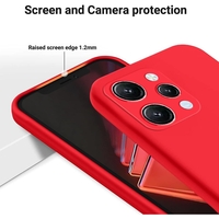 Husa de Protectie Matte TPU, Vafy, pentru Xiaomi Redmi 12 Pro, Protectie Camera, Antisoc, Antizgariere, Antialunecare, Acoperire Completa, Rosu