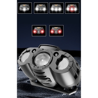 Lanterna LED de Cap, Vafy, cu Suport Inclus, Incarcare USB Tip C, Raza 100-200m, 5W, 6 Trepte de Lumina, 400 mAh, Gri