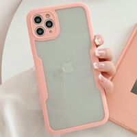 Husa Max Defence pentru Samsung Galaxy A52 5G, Bumper Roz, Fata Dubla Transparenta, Protectie Antisoc Full 360 ( fata, spate, margini ), Vafy