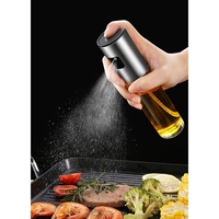 Pulverizator Ulei, Otet, Vafy, din Sticla, 100 ml, Reincarcabil, 18.3 x 4.3 cm, Masura 90 ml, Capac Lucios, Auriu