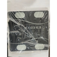 Cantar Electronic Inteligent De Baie Vafy Cu Aplicatie Smart, Corporal, Ecran Digital Iluminat, Termometru, Suporta Maxim 180 Kg, 26 x 26 cm