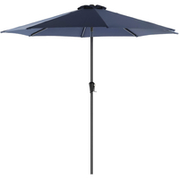 SONGMICS Umbrela de gradina, cu manivela pentru deschidere, sistem inclinare, 300cm, albastru inchis