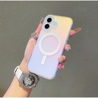 Husa Telefon, Vafy, Compatibila iPhone 17, Model Cameleon, Magsafe, Schimbare Gradient de Culoare din Unghiuri Diferite, Multicolor