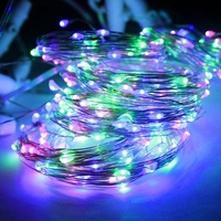 Instalatie Craciun, 5 metri, 50 LED-uri, USB, Telecomanda cu 8 functii, Multicolor, Vafy