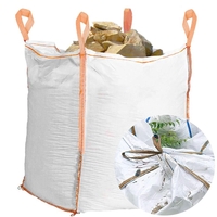 Sac gradina big bag pentru frunze si deseuri vegetale, 420 L, 500 kg, 75x75x75 cm, alb