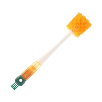 Perie 5 in 1 de Curatat Pahare, Cani, Sticle, Flippy, cu Maner Lung, Accesorii pentru Spalarea Paielor si Capacelor, Usor de Agatat, 36x7x7cm, Portocaliu-Alb