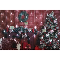 Sectiune Instalatie de Craciun Vafy, Tip Plasa, 80 LED-uri, 2 m x 1 m, 8 jocuri de lumini, Interconectabila, Fir transparent, Alb rece