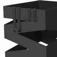 SONGMICS Suport metalic pentru umbrele, cu carlige si tava de picurare, 15x15x49cm, negru