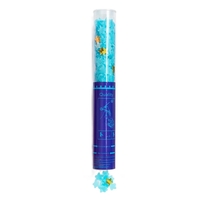 Tun de Confetti, Flippy, 40 cm, Model Stelute din Folie si Hartie, Ambalaj PET, Albastru
