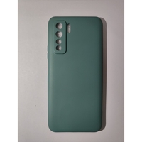 Husa protectie Vafy compatibila cu Huawei P40 Lite 5G Liquid Silicone Case Verde