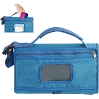 Geanta Multifunctionala, Vafy, Tip Aleza de Schimbat Scutece, Impermeabila, din Panza Oxford, cu Buzunare, Usor de Agatat, 30 x 20 cm, Albastru