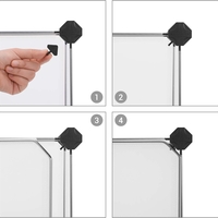 SONGMICS Unitate de depozitare cu 12 cuburi, pentru pantofi sau haine, personalizabil, 31x93x123 cm, alb transparent