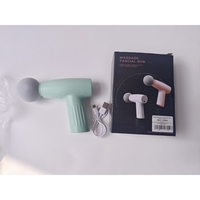 Mini Aparat de Masaj, Vafy, Tip Pistol, Incarcare USB Tip C, Portabil, Pentru Relaxare Musculara, Autonomie 120 Min, 3 Trepte de Viteza, Verde