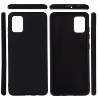 Husa protectie compatibila cu Samsung A71 Liquid Silicone Case Negru