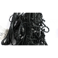 Instalatie Craciun liniara, cu transformator 31V, 10m, Alb Rece, 100 LED-uri V5, 8 jocuri de lumini, Fir verde, Vafy