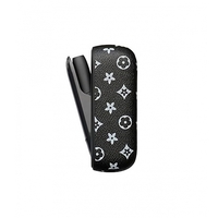 Set Husa Piele Ecologica Si Capac Plastic Vafy, pentru IQOS 3.0 DUO, de Protectie, Anti Soc si Zgarieturi, 20 gr, 12 x 4 x 2 cm, Negru