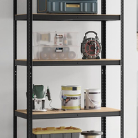 SONGMICS Raft de depozitare metalic, cu rafturi din PAL, 5 polite, max. 600 kg, 200x100x50cm, negru