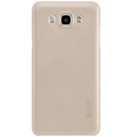 Husa Samsung Galaxy J7 2016 Nillkin Frosted Shield Auriu + Folie de protectie