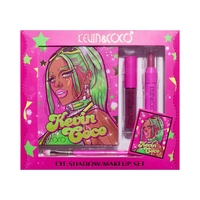 Set 4 Produse de Machiaj, KEVIN & COCO, Green Cool Girl, 18 culori, 20.5 x 18.2 x 2.2 cm