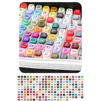 Set 262 Markere, Flippy, Dublu Capat, Subtire 1mm si Gros 6 mm, Geanta Depozitare, Corp Alb, Multicolor