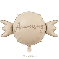 Balon din Folie Metalizata, Flippy, Figurina Animata, Model Bombonica Aniversara, 69 x 49.5 cm, Ambalaj Individual, Pai Inclus, Umflare cu Aer sau Heliu, Maro